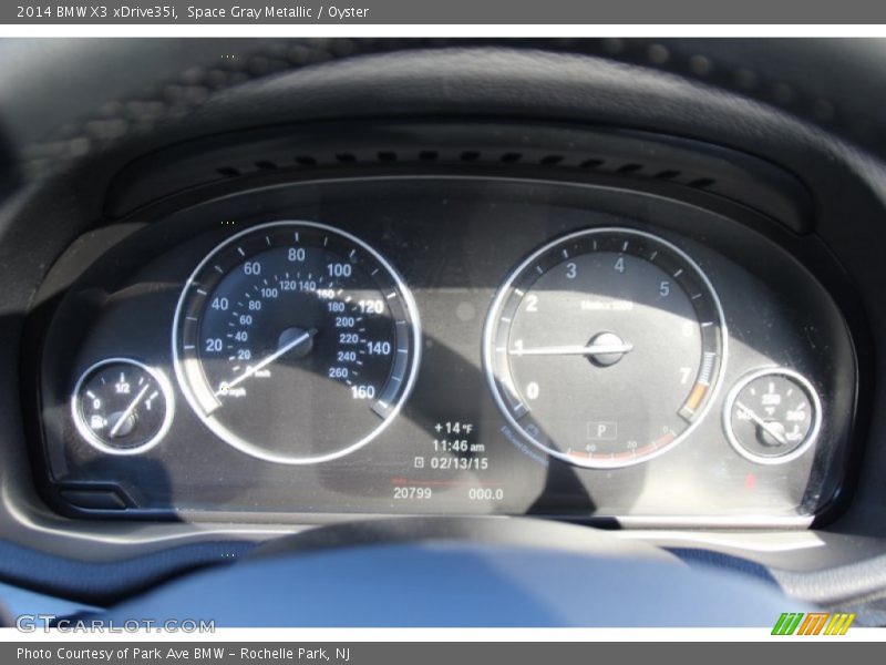 Space Gray Metallic / Oyster 2014 BMW X3 xDrive35i