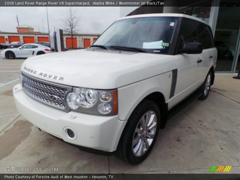 Alaska White / Westminster Jet Black/Tan 2008 Land Rover Range Rover V8 Supercharged