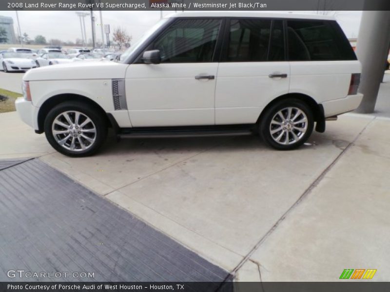 Alaska White / Westminster Jet Black/Tan 2008 Land Rover Range Rover V8 Supercharged