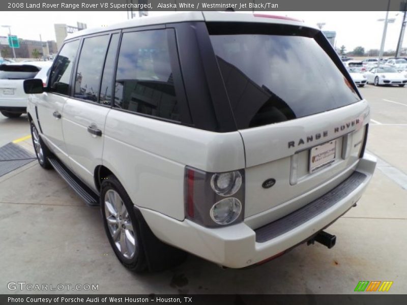 Alaska White / Westminster Jet Black/Tan 2008 Land Rover Range Rover V8 Supercharged