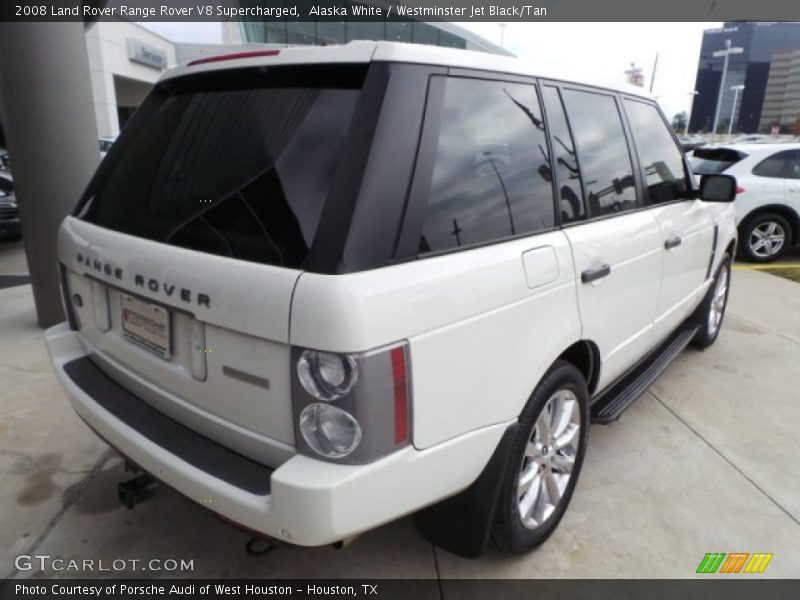 Alaska White / Westminster Jet Black/Tan 2008 Land Rover Range Rover V8 Supercharged