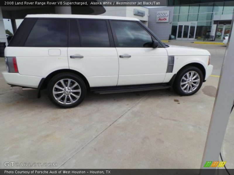 Alaska White / Westminster Jet Black/Tan 2008 Land Rover Range Rover V8 Supercharged