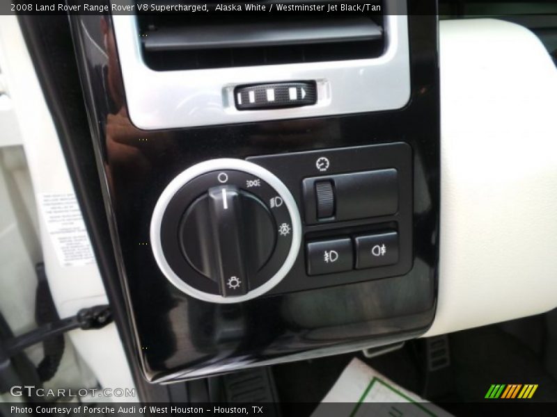Alaska White / Westminster Jet Black/Tan 2008 Land Rover Range Rover V8 Supercharged