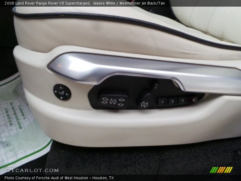 Alaska White / Westminster Jet Black/Tan 2008 Land Rover Range Rover V8 Supercharged