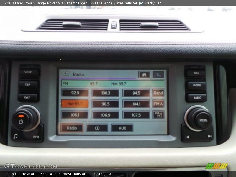 Alaska White / Westminster Jet Black/Tan 2008 Land Rover Range Rover V8 Supercharged