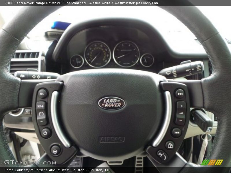 Alaska White / Westminster Jet Black/Tan 2008 Land Rover Range Rover V8 Supercharged