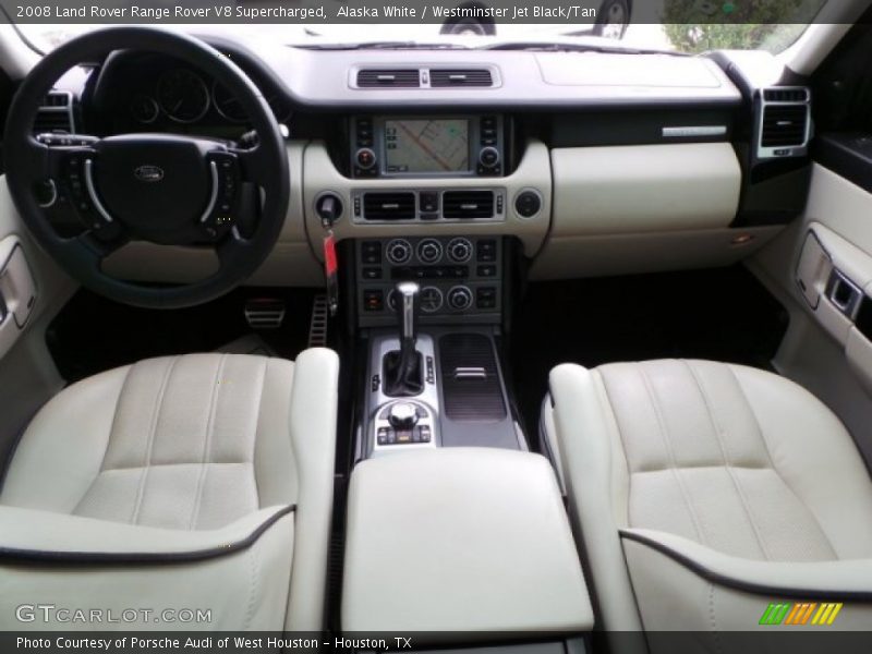 Alaska White / Westminster Jet Black/Tan 2008 Land Rover Range Rover V8 Supercharged