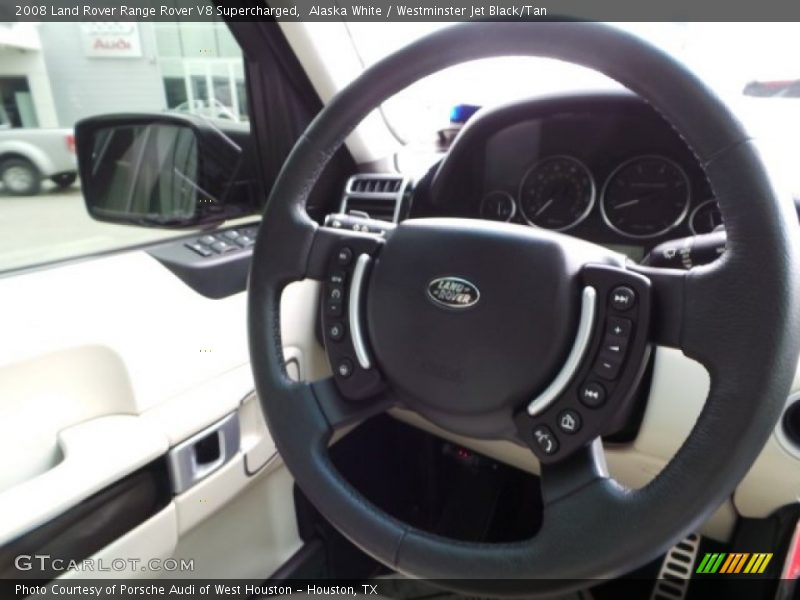 Alaska White / Westminster Jet Black/Tan 2008 Land Rover Range Rover V8 Supercharged