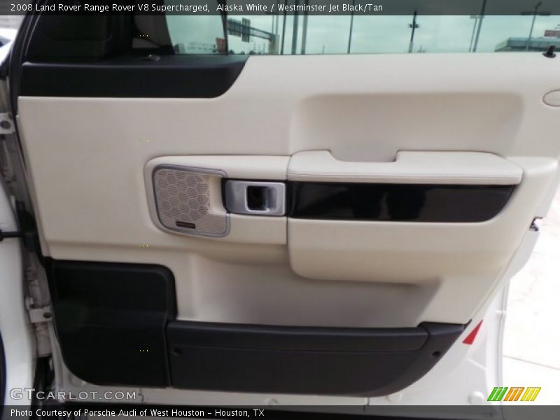 Alaska White / Westminster Jet Black/Tan 2008 Land Rover Range Rover V8 Supercharged