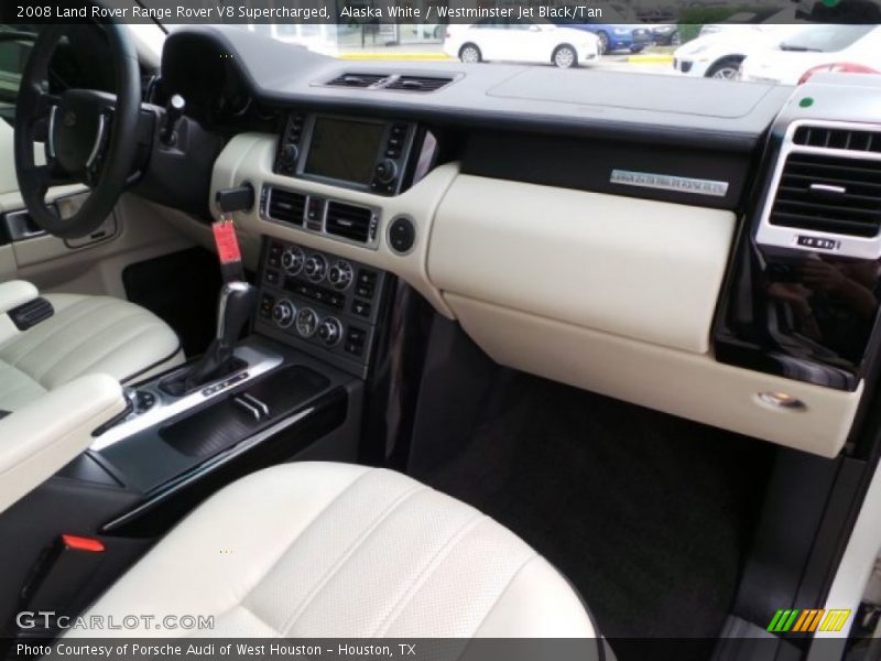 Alaska White / Westminster Jet Black/Tan 2008 Land Rover Range Rover V8 Supercharged