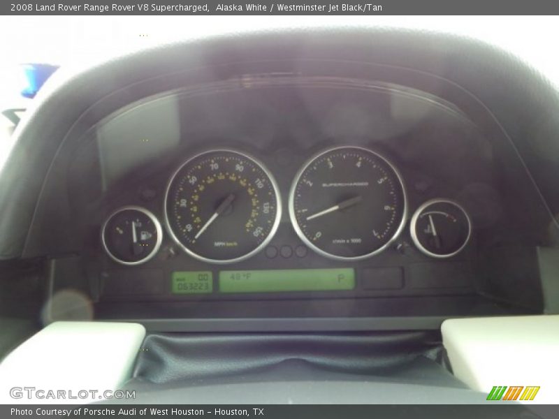 Alaska White / Westminster Jet Black/Tan 2008 Land Rover Range Rover V8 Supercharged