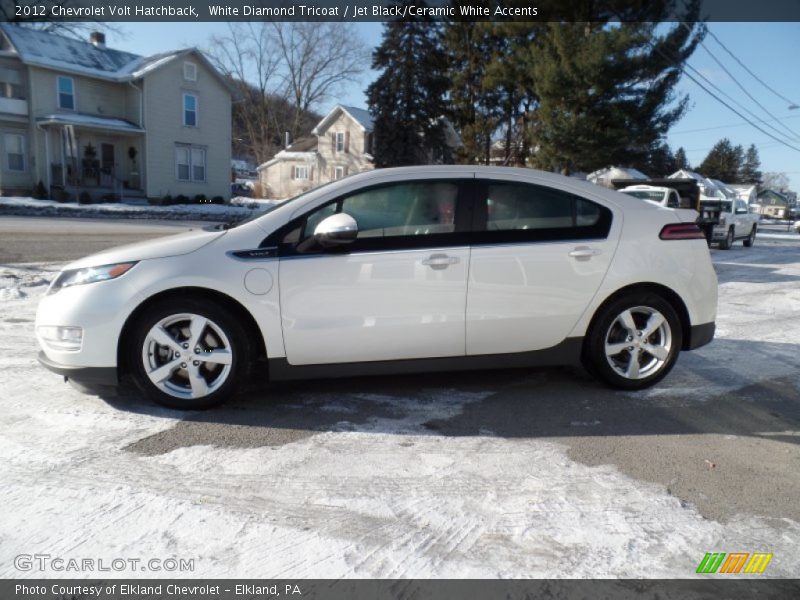 White Diamond Tricoat / Jet Black/Ceramic White Accents 2012 Chevrolet Volt Hatchback