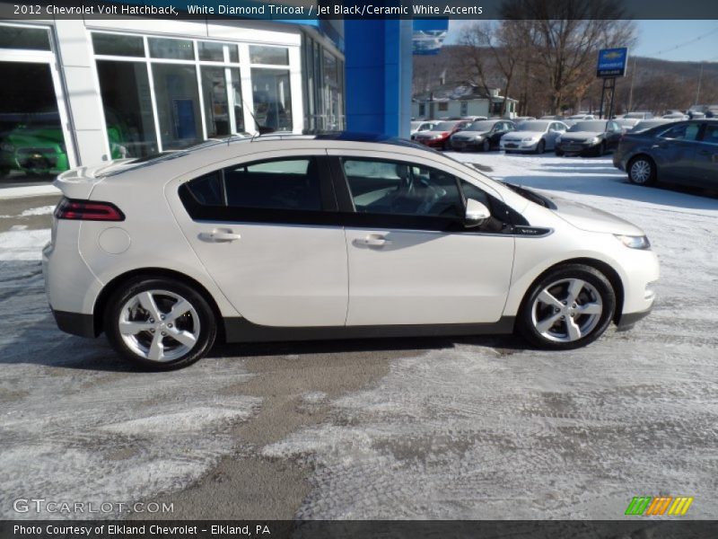 White Diamond Tricoat / Jet Black/Ceramic White Accents 2012 Chevrolet Volt Hatchback