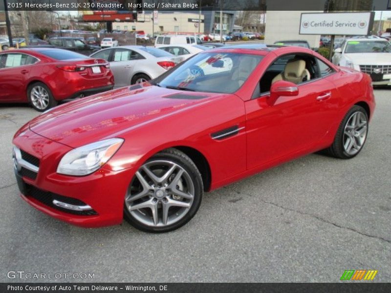 Mars Red / Sahara Beige 2015 Mercedes-Benz SLK 250 Roadster