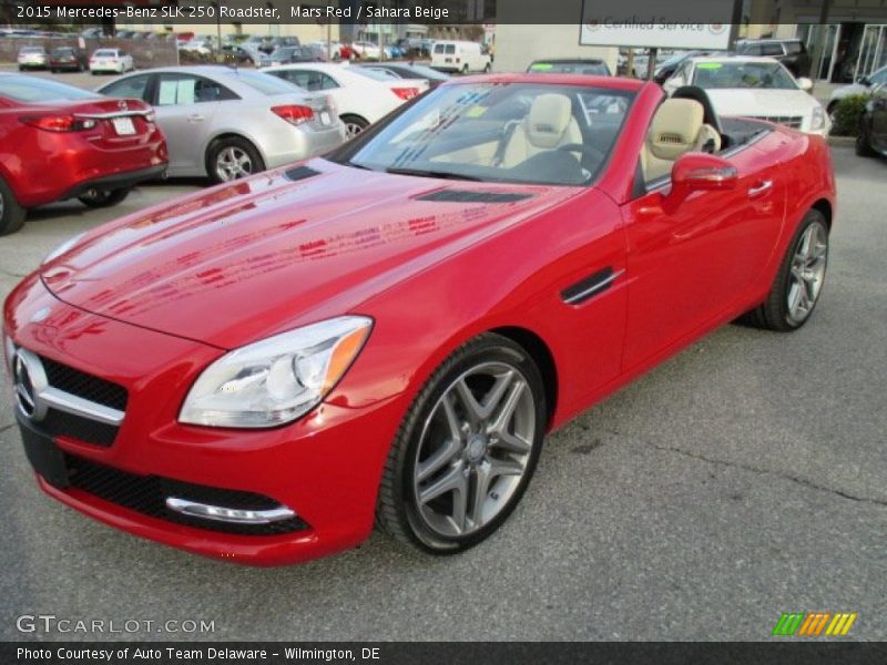 Mars Red / Sahara Beige 2015 Mercedes-Benz SLK 250 Roadster