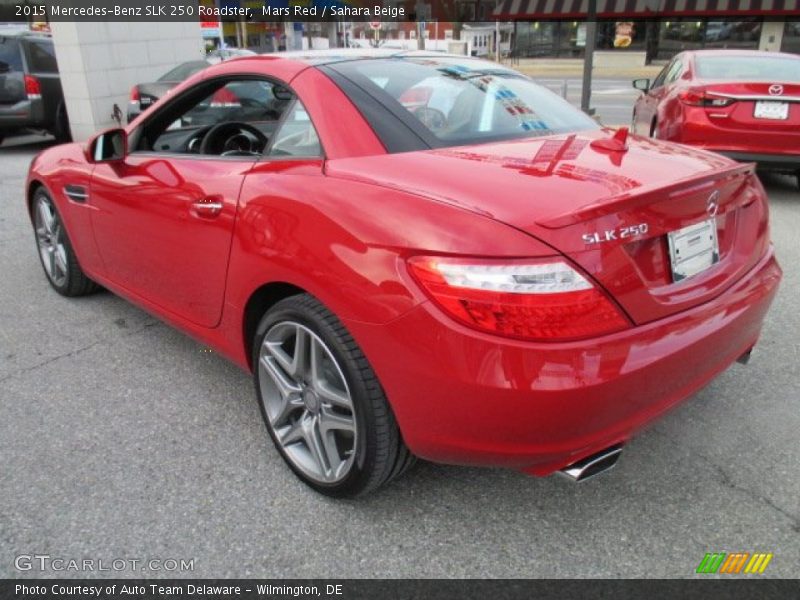 Mars Red / Sahara Beige 2015 Mercedes-Benz SLK 250 Roadster