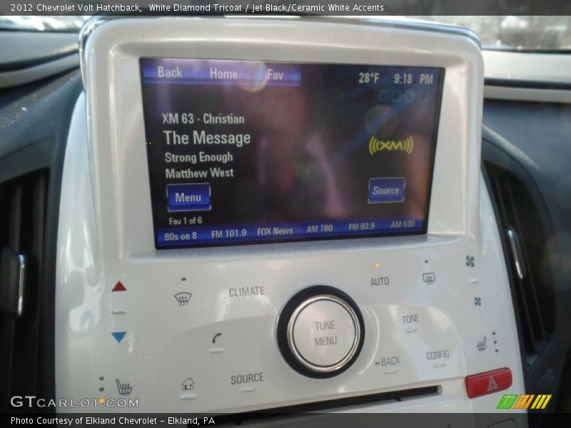 White Diamond Tricoat / Jet Black/Ceramic White Accents 2012 Chevrolet Volt Hatchback
