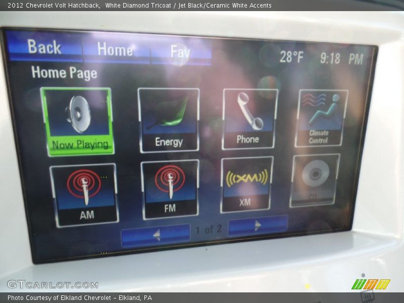 White Diamond Tricoat / Jet Black/Ceramic White Accents 2012 Chevrolet Volt Hatchback