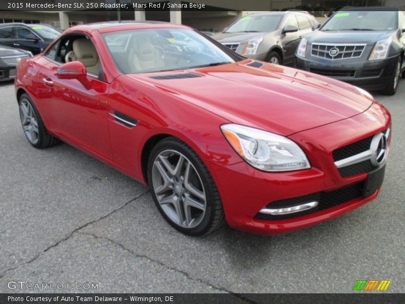 Mars Red / Sahara Beige 2015 Mercedes-Benz SLK 250 Roadster