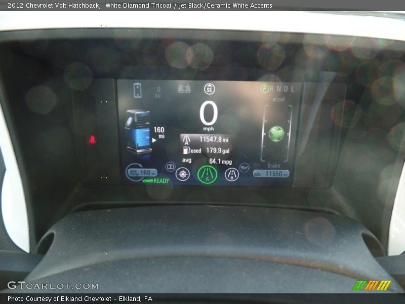 White Diamond Tricoat / Jet Black/Ceramic White Accents 2012 Chevrolet Volt Hatchback
