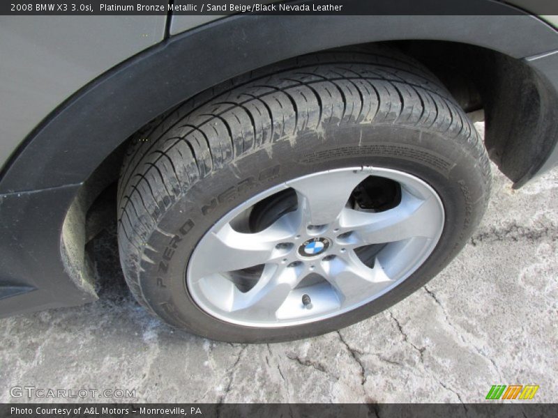 Platinum Bronze Metallic / Sand Beige/Black Nevada Leather 2008 BMW X3 3.0si
