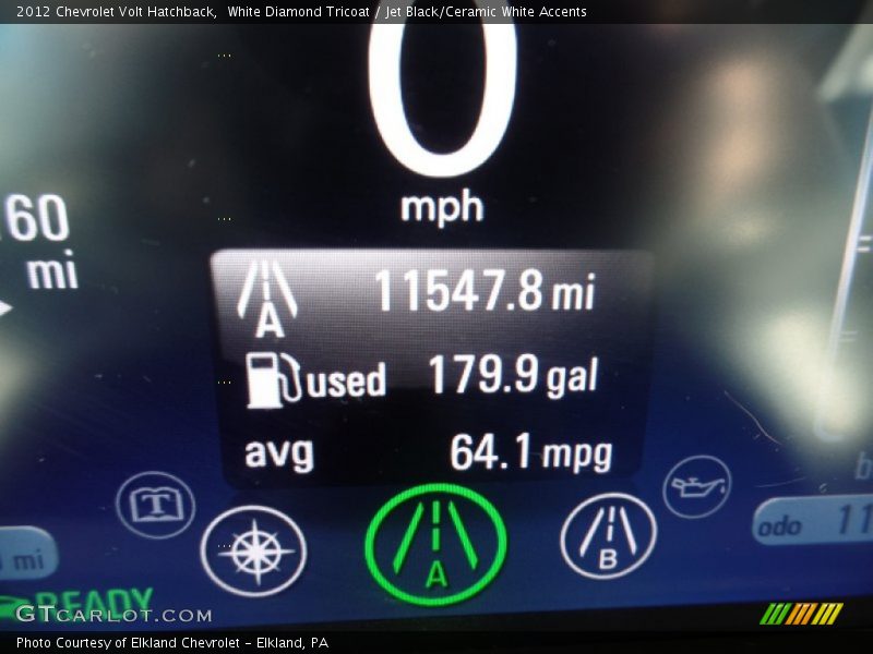 White Diamond Tricoat / Jet Black/Ceramic White Accents 2012 Chevrolet Volt Hatchback