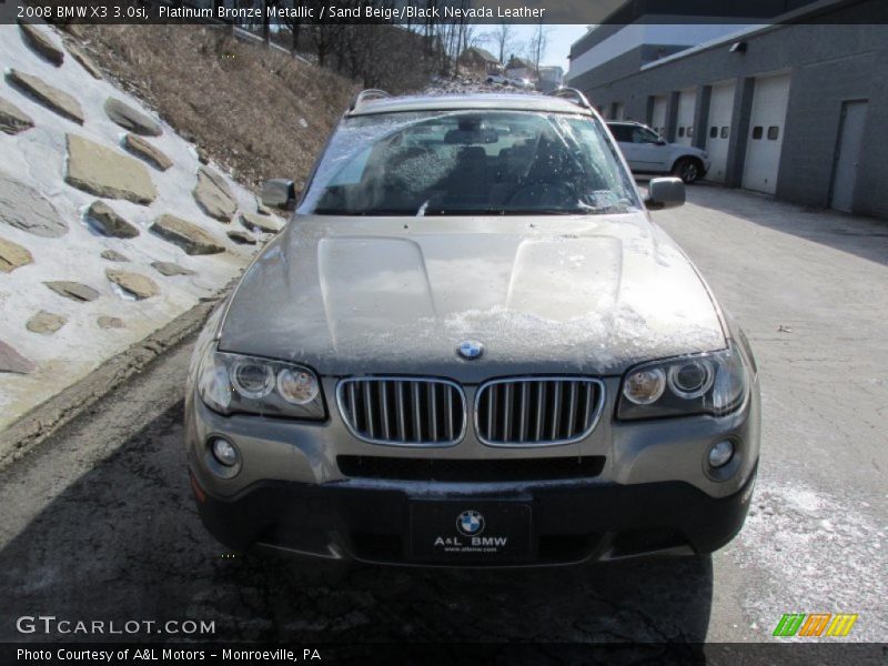 Platinum Bronze Metallic / Sand Beige/Black Nevada Leather 2008 BMW X3 3.0si