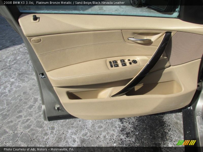 Platinum Bronze Metallic / Sand Beige/Black Nevada Leather 2008 BMW X3 3.0si
