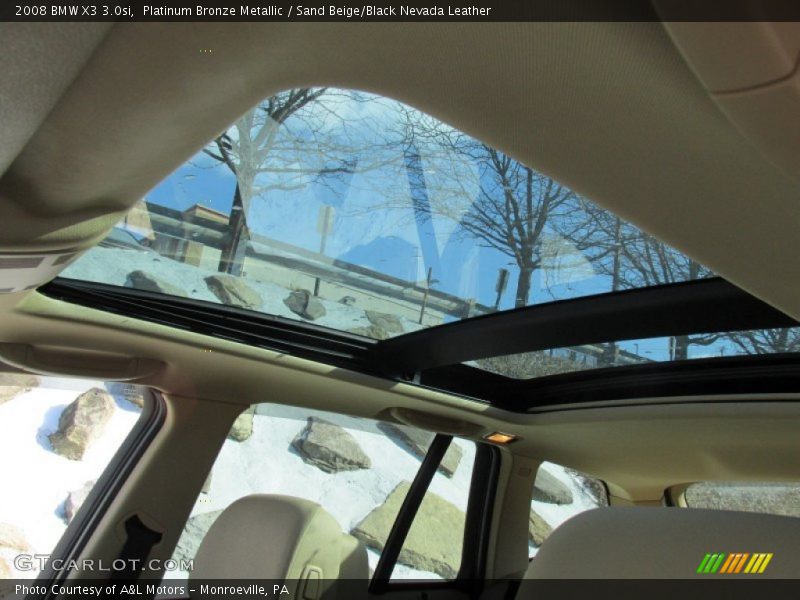 Platinum Bronze Metallic / Sand Beige/Black Nevada Leather 2008 BMW X3 3.0si