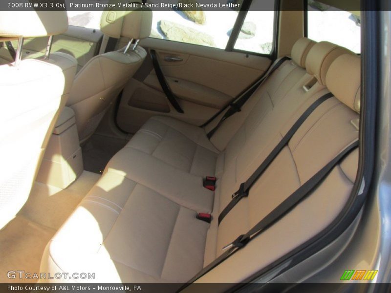 Platinum Bronze Metallic / Sand Beige/Black Nevada Leather 2008 BMW X3 3.0si