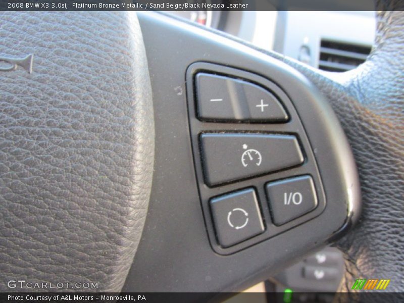 Platinum Bronze Metallic / Sand Beige/Black Nevada Leather 2008 BMW X3 3.0si