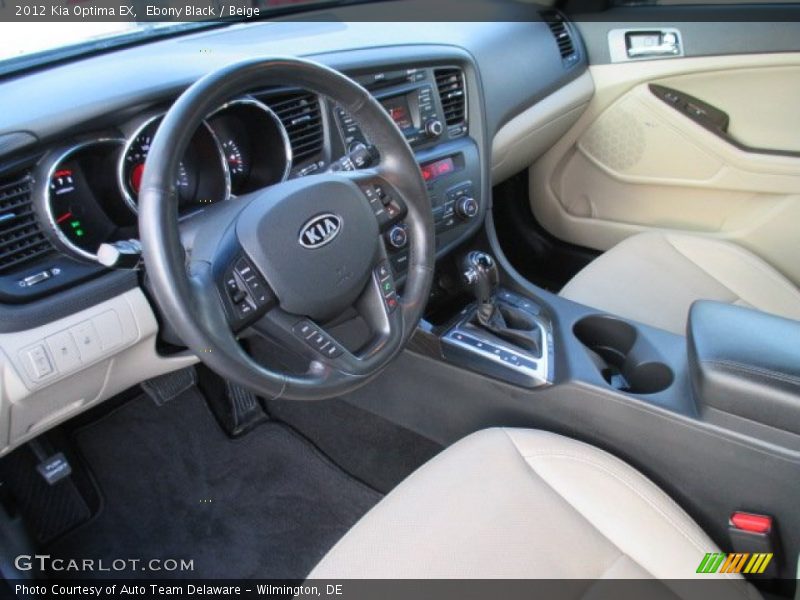 Ebony Black / Beige 2012 Kia Optima EX