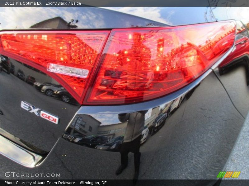 Ebony Black / Beige 2012 Kia Optima EX