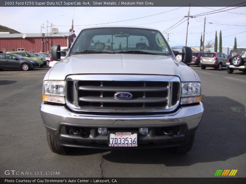 Silver Metallic / Medium Flint Grey 2003 Ford F250 Super Duty XLT SuperCab 4x4