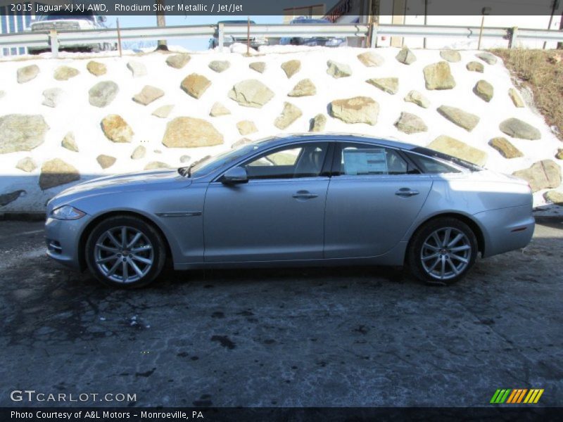Rhodium Silver Metallic / Jet/Jet 2015 Jaguar XJ XJ AWD
