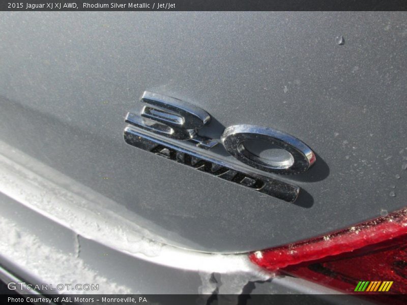 Rhodium Silver Metallic / Jet/Jet 2015 Jaguar XJ XJ AWD