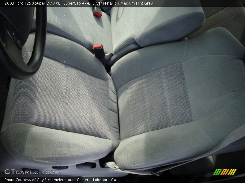 Silver Metallic / Medium Flint Grey 2003 Ford F250 Super Duty XLT SuperCab 4x4