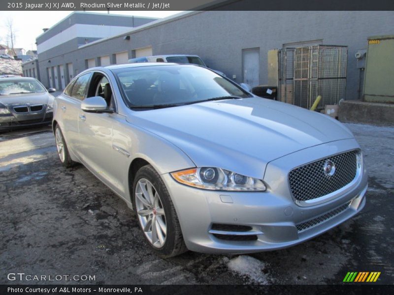 Rhodium Silver Metallic / Jet/Jet 2015 Jaguar XJ XJ AWD