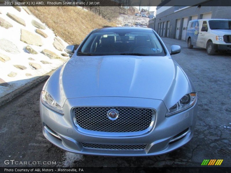 Rhodium Silver Metallic / Jet/Jet 2015 Jaguar XJ XJ AWD