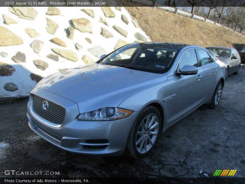 Rhodium Silver Metallic / Jet/Jet 2015 Jaguar XJ XJ AWD