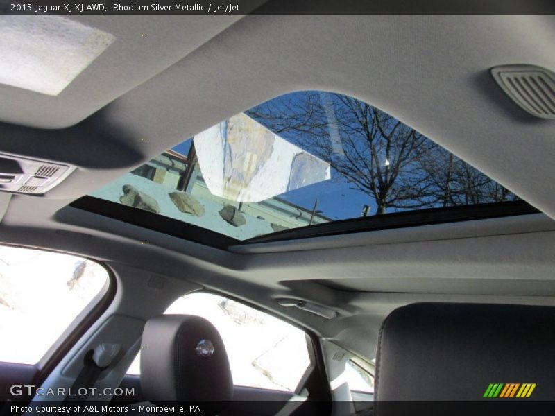 Rhodium Silver Metallic / Jet/Jet 2015 Jaguar XJ XJ AWD