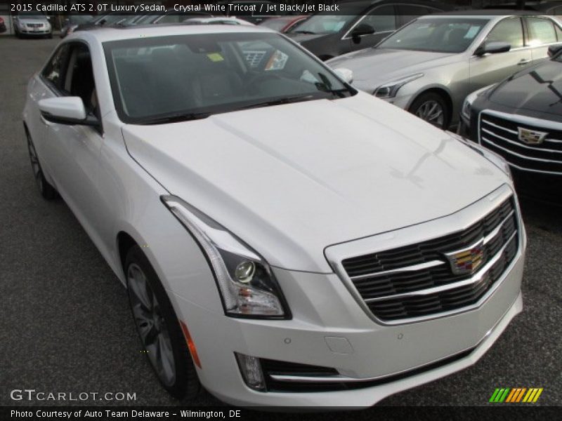 Crystal White Tricoat / Jet Black/Jet Black 2015 Cadillac ATS 2.0T Luxury Sedan