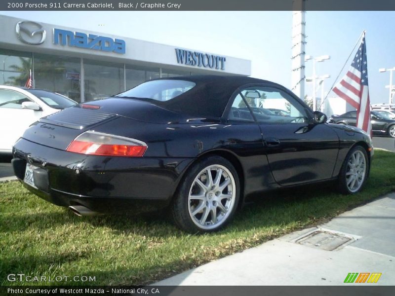 Black / Graphite Grey 2000 Porsche 911 Carrera Cabriolet