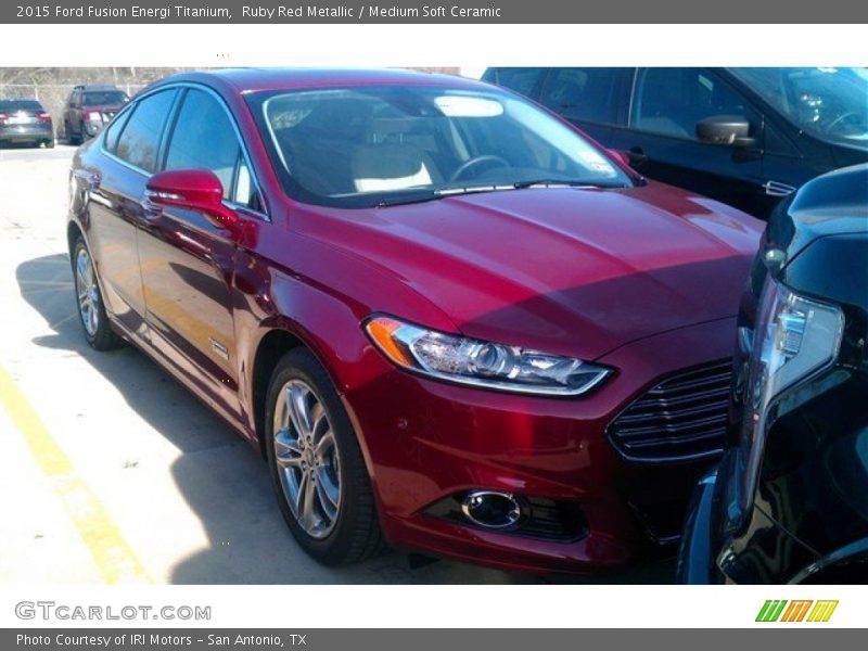 Ruby Red Metallic / Medium Soft Ceramic 2015 Ford Fusion Energi Titanium