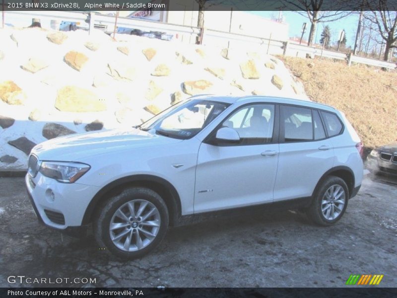 Alpine White / Saddle Brown 2015 BMW X3 xDrive28i