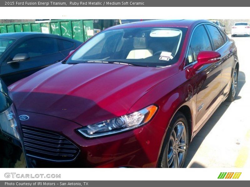 Ruby Red Metallic / Medium Soft Ceramic 2015 Ford Fusion Energi Titanium