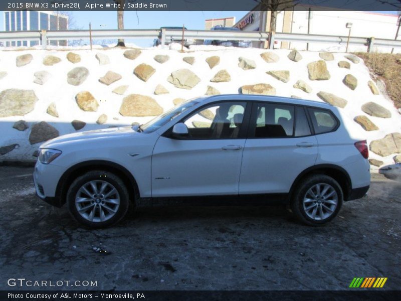 Alpine White / Saddle Brown 2015 BMW X3 xDrive28i