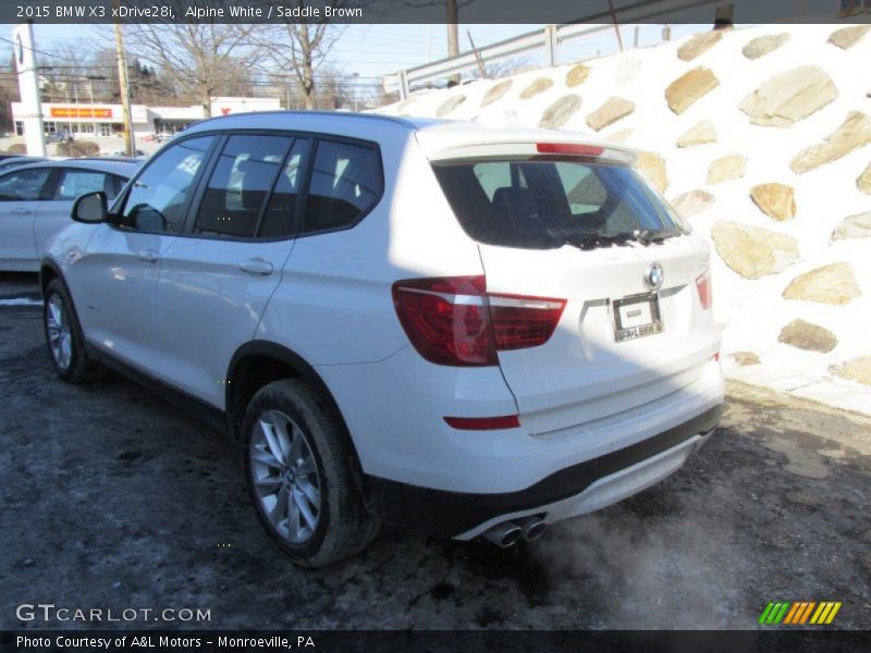 Alpine White / Saddle Brown 2015 BMW X3 xDrive28i
