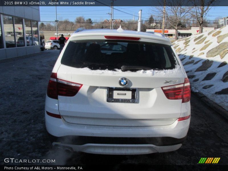 Alpine White / Saddle Brown 2015 BMW X3 xDrive28i