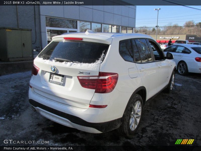 Alpine White / Saddle Brown 2015 BMW X3 xDrive28i